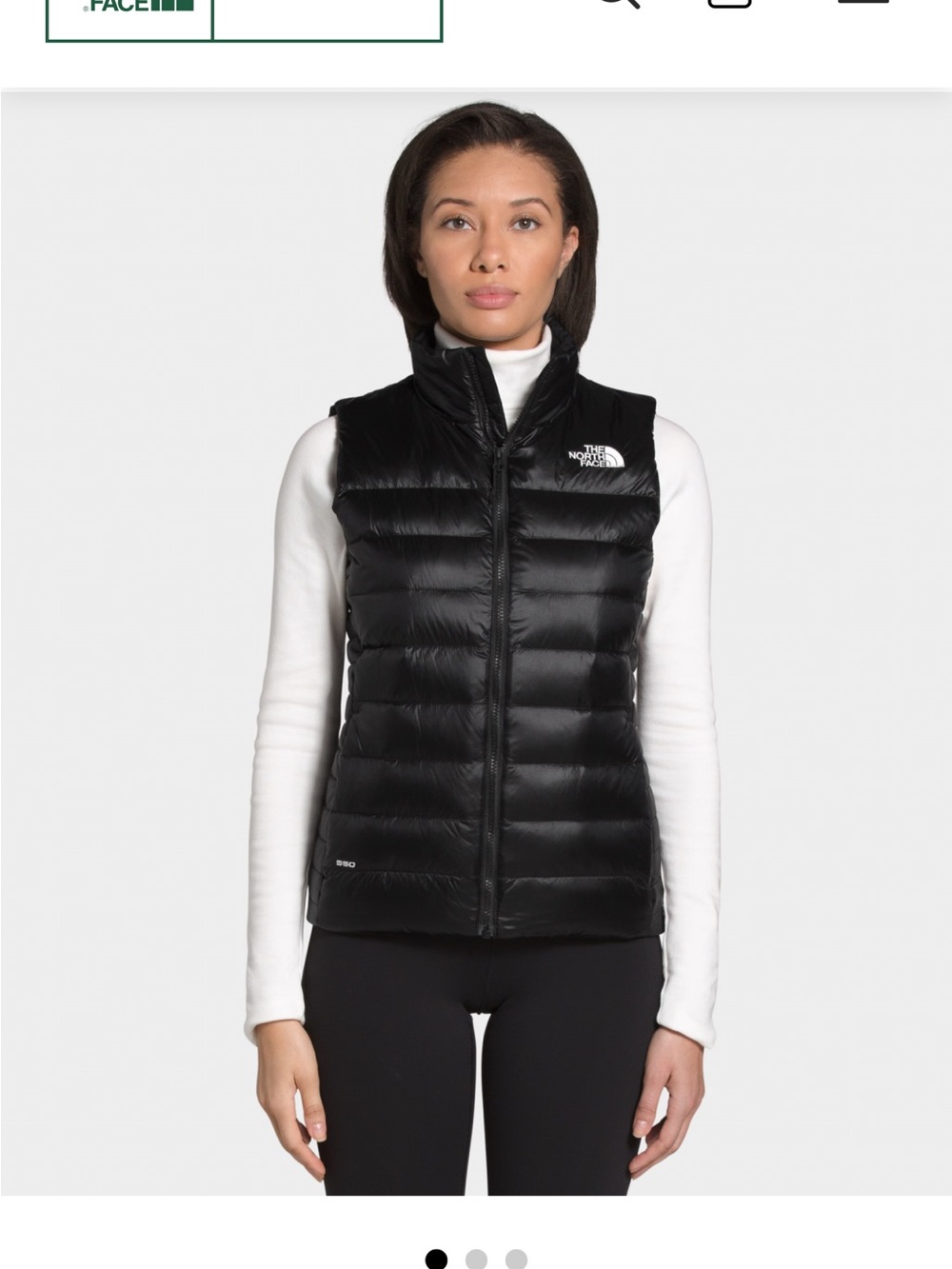 The North Face Black Quilted Down Vest